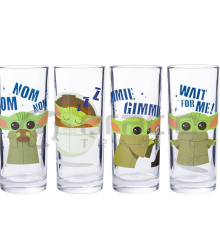 STAR WARS - 4 Pack Tumbler Glass Set, 10 Ounces