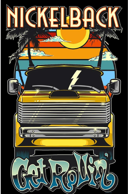 NICKELBACK - Nickelback Textile Poster: Get Rollin'