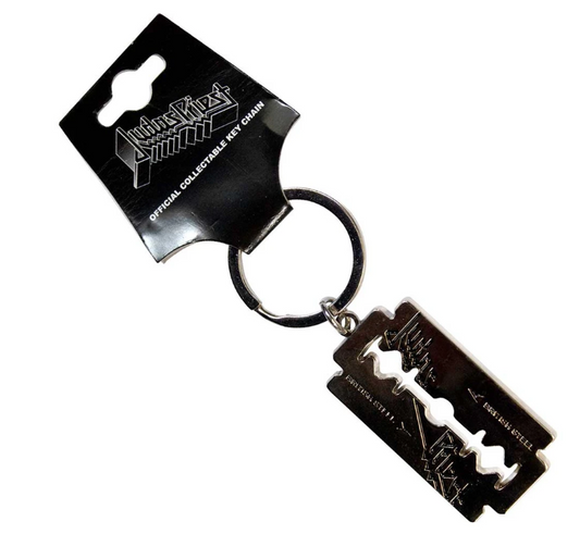 JUDAS PRIEST - British Steel Razor Blade Keychain