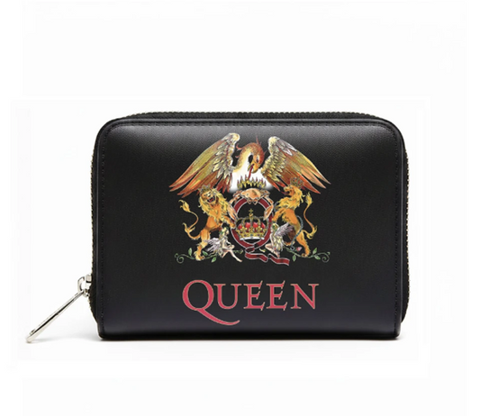 QUEEN - Zip Top Purse Wallet: Crest