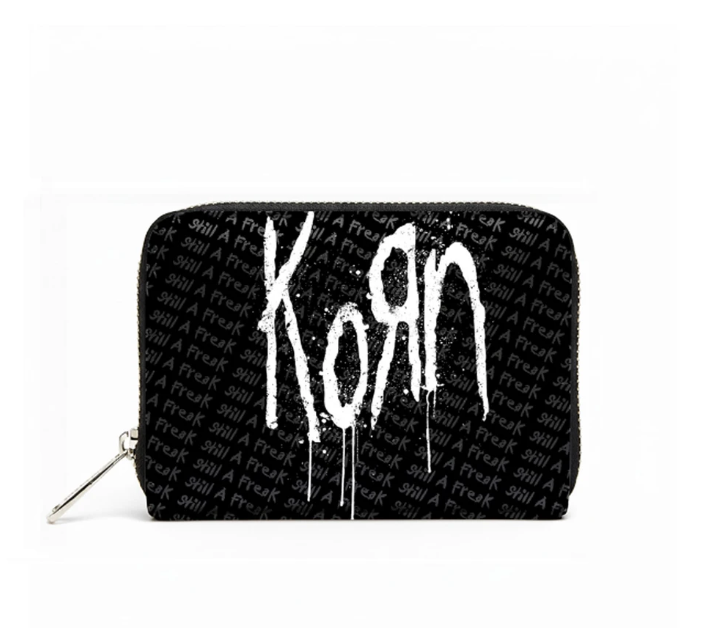 KORN - Zip Top Purse Wallet: Logo