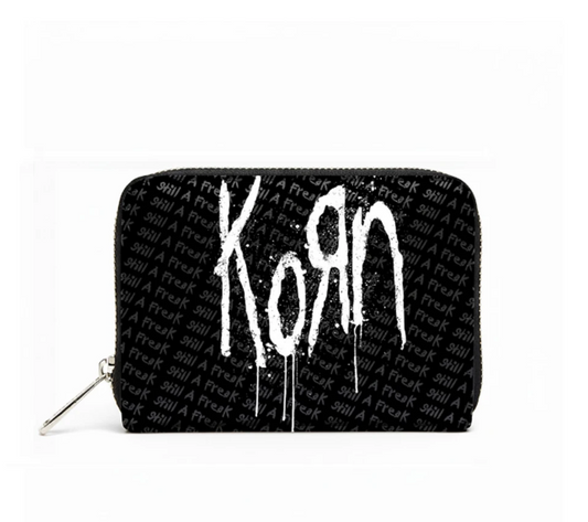 KORN - Zip Top Purse Wallet: Logo