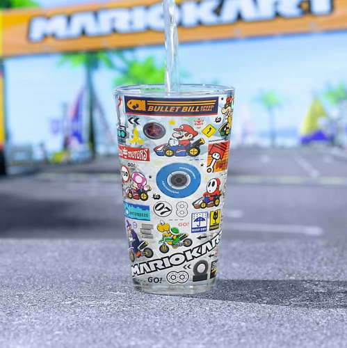 SUPER MARIO - Mario Kart Large Single Glass 400mL/14Oz
