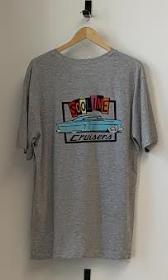 Sooline Cruisers T-Shirt - Back Logo Blue Sedan - Adult