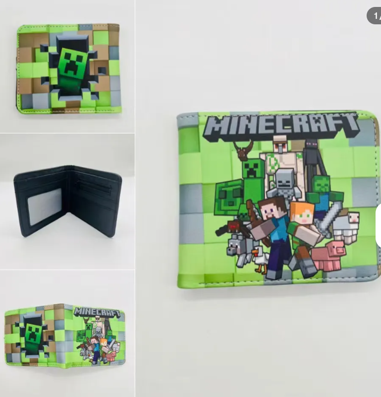 MINECRAFT - Green Characters Bi-fold Wallet