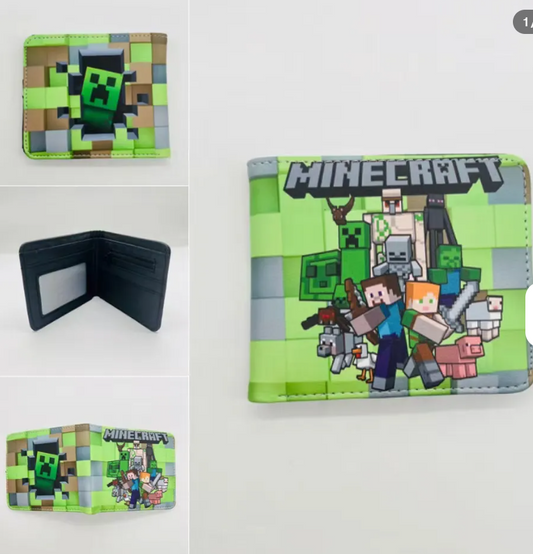 MINECRAFT - Green Characters Bi-fold Wallet