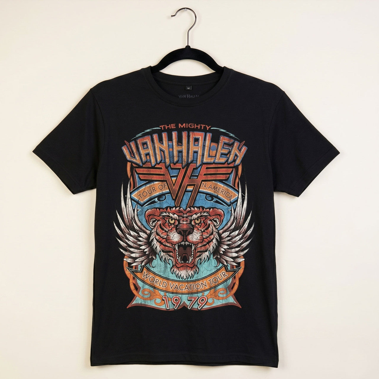 VAN HALEN - Unisex Premium Carbon T-Shirt: World Tour (Black)