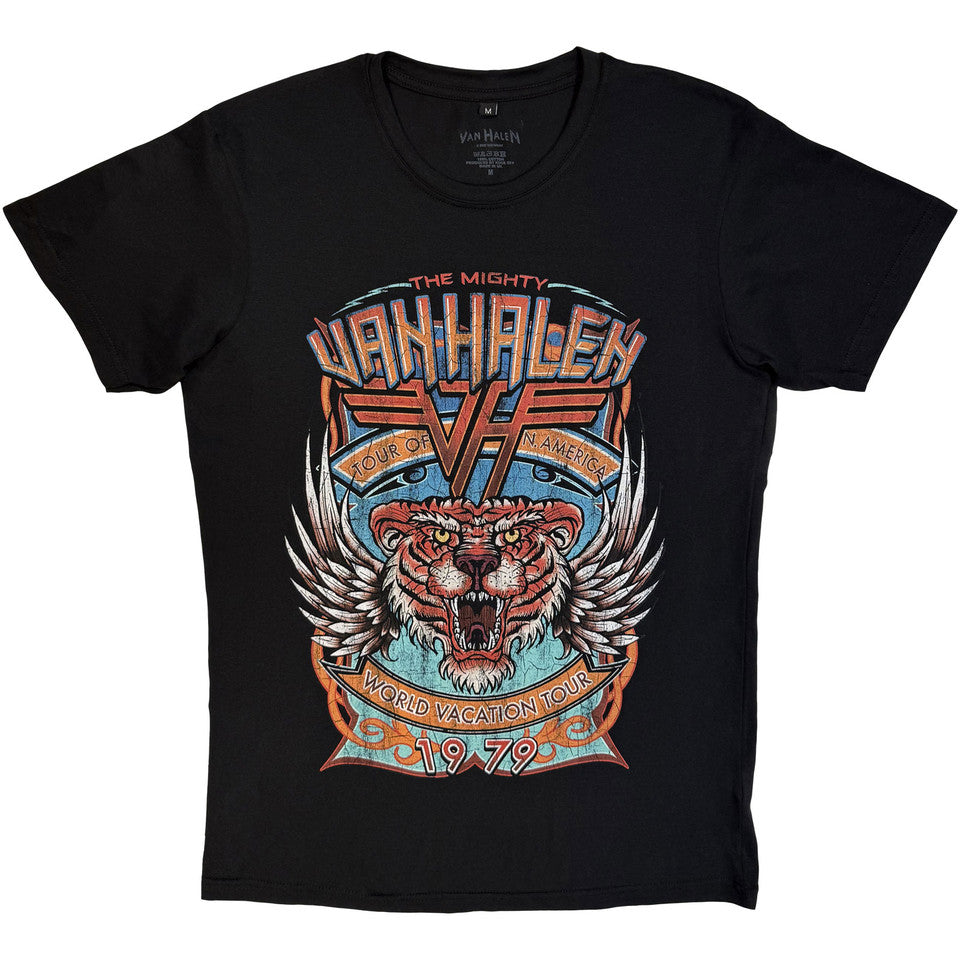 VAN HALEN - Unisex Premium Carbon T-Shirt: World Tour (Black)