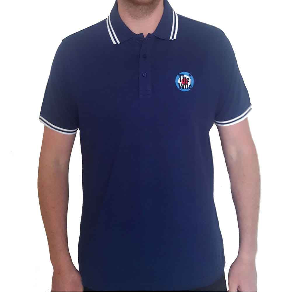The Who Unisex Polo Shirt: Target Logo (Navy Blue)