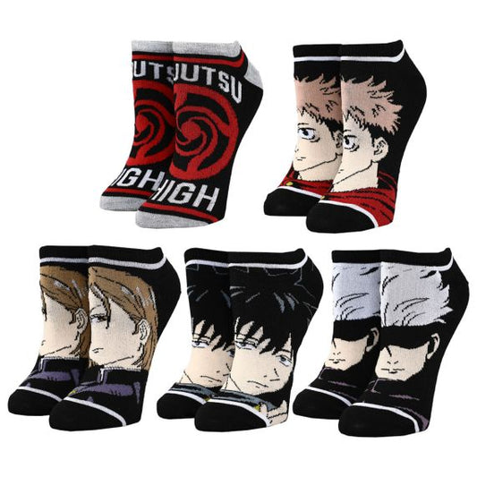 Jujutsu Kaisen High Yugi And Friends 5 Pack Ankle Socks