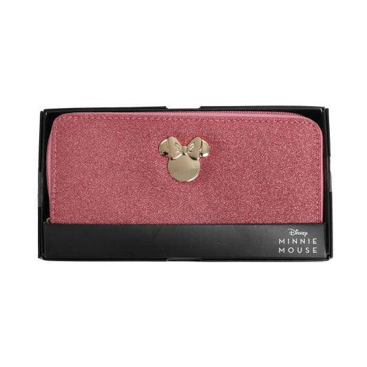 Minnie Mouse Pink Glitter Zip Wallet