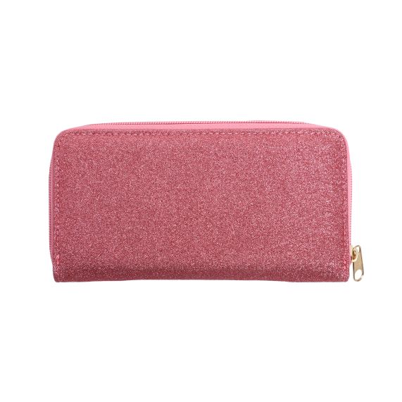 Minnie Mouse Pink Glitter Zip Wallet
