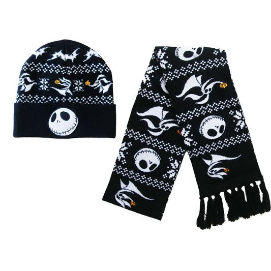 The Nightmare Before Christmas - Jack Zero Jacquard Knit Scarf & Beanie Set