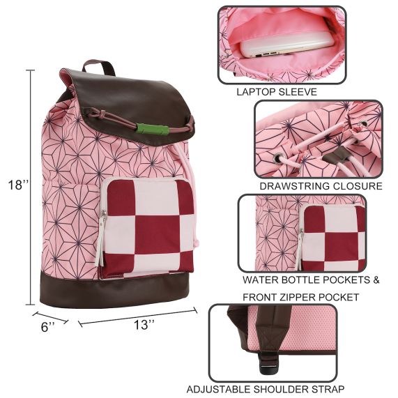 Demon Slayer Nezuko Kamado Drawstring 17" Backpack