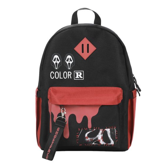 GHOSTFACE - Ghostface Masks & Blood Drip Adult 16.5” Black Backpack