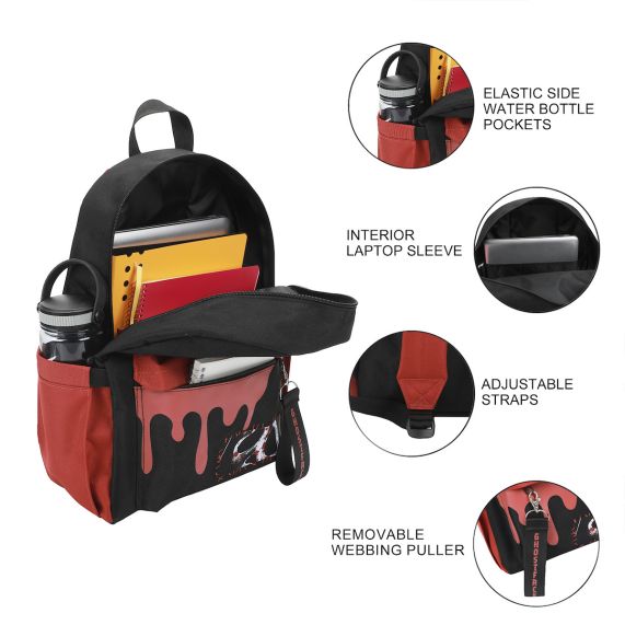 GHOSTFACE - Ghostface Masks & Blood Drip Adult 16.5” Black Backpack