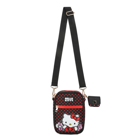 Hello Kitty - Black AOP Crossbody Bag 2 Piece Gift Set