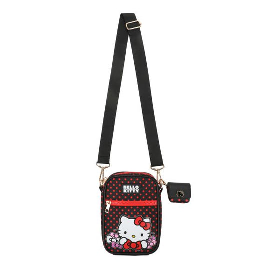 Hello Kitty - Black AOP Crossbody Bag 2 Piece Gift Set