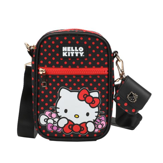Hello Kitty - Black AOP Crossbody Bag 2 Piece Gift Set
