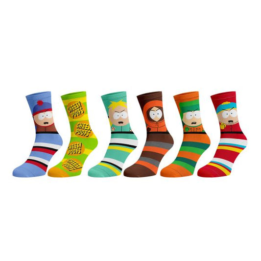 South Park Characters 6 Pack Crew Socks