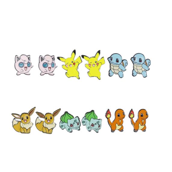 POKEMON - Generation One 6 Pair Earring Set