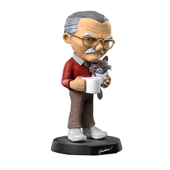 MARVEL - Stan Lee with Grumpy Cat MiniCo Figurine by Iron Studios
