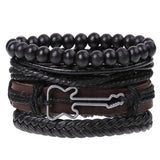Guitar Leather Bracelet (brown + black)