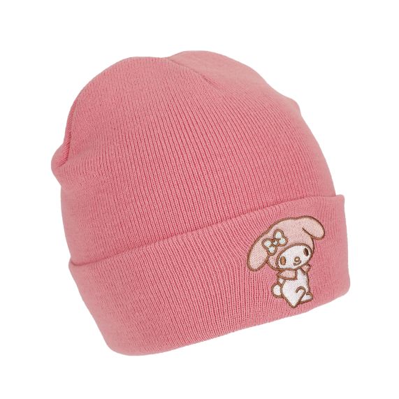 HELLO KITTY - My Melody Pink Embroided Cuff Beanie