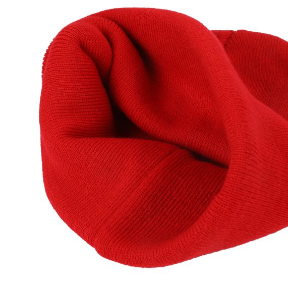 HELLO KITTY - Red Embroided Cuff Beanie