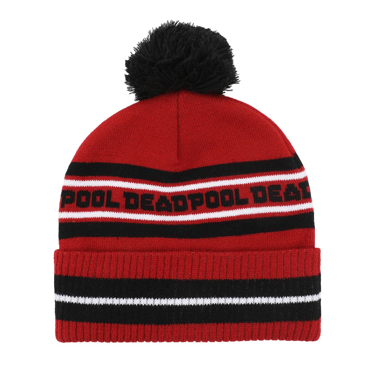 DEADPOOL - Embroidered Deadpool Striped Beanie Hat