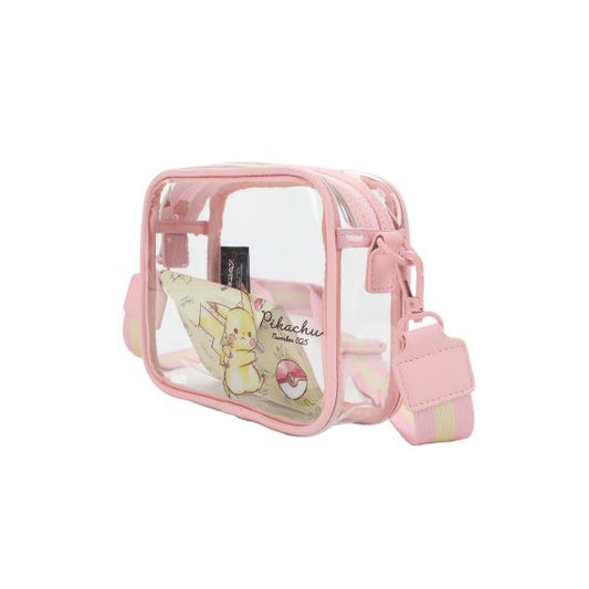Pokemon Pikachu Sketch Clear Crossbody Purse With Wallet