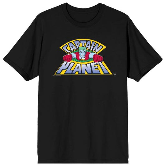 CAPTAIN PLANET - Flying Black Boyfriend Style T-Shirt