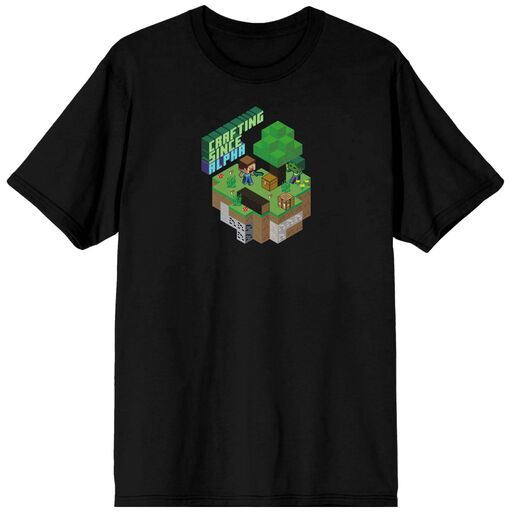 MINECRAFT - Minecraft Crafting Since Alpha Black T-Shirt