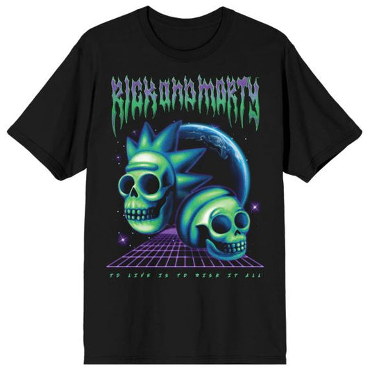 Rick and Morty To Live Is To Risk It All Black T-Shirt