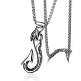 Fishhook 60cm Titanium Steel Necklace