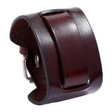 Leather Adjustable Punk Bracelet (brown)