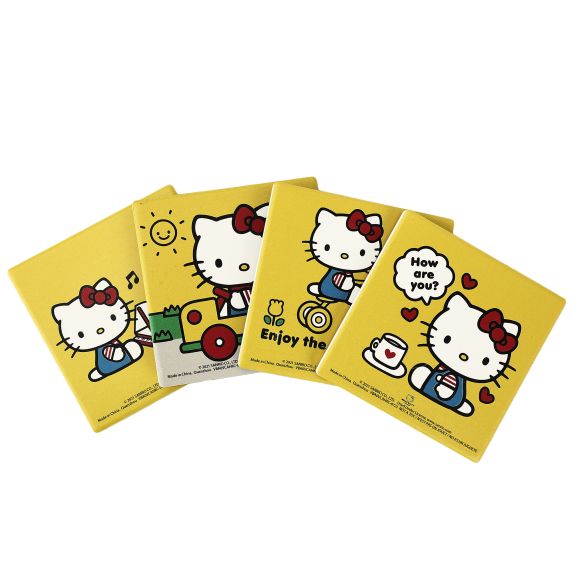 HELLO KITTY - Ceramic Coaster Set