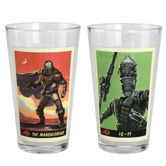 Star Wars The Mandalorian IG-11 16oz 2 Piece Glass Set