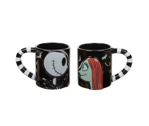 The Nightmare Before Christmas Jack Skellington & Sally 2-Piece Ceramic Mug Set