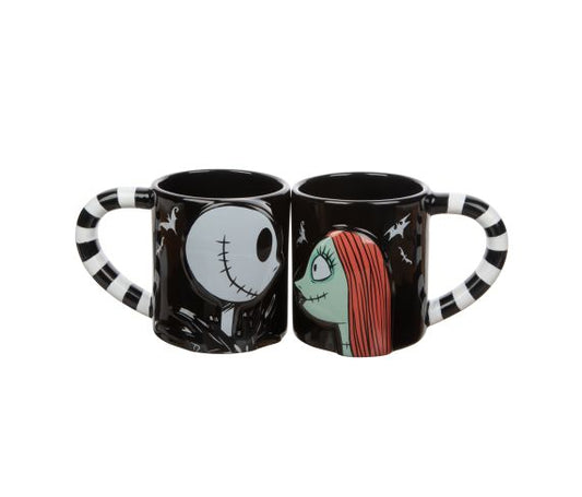The Nightmare Before Christmas Jack Skellington & Sally 2-Piece Ceramic Mug Set