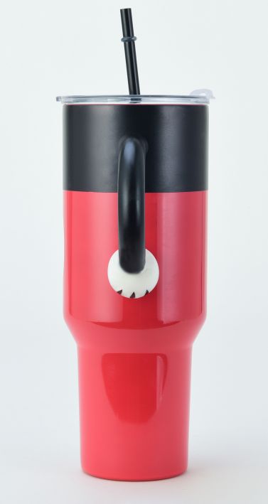Disney -Mickey Mouse 40 Oz Stainless Steel Tumbler With Straw & Sculpted Handle